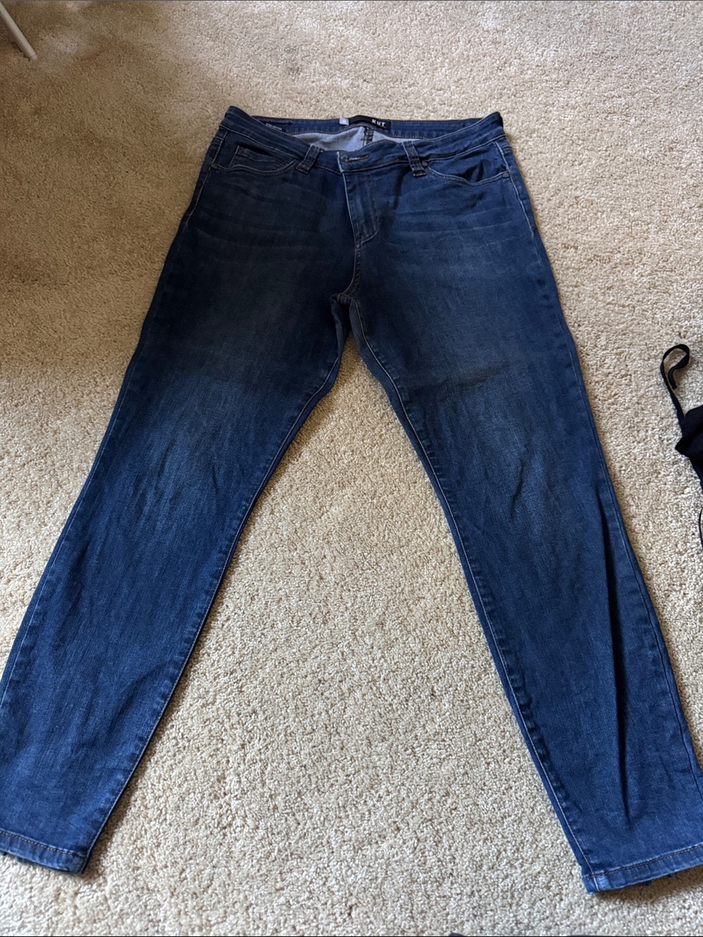 Kut from the Kloth Navy Ankle Crop Slim Jeans